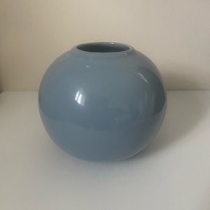 Vintage Harris Potteries Chicago Blue Orb/ Globe Pottery Vase